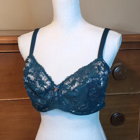 Body by Victoria VICTORIA'S SECRET Unlined Stretch Lace Demi Bra 38DD - Picture 2 of 13
